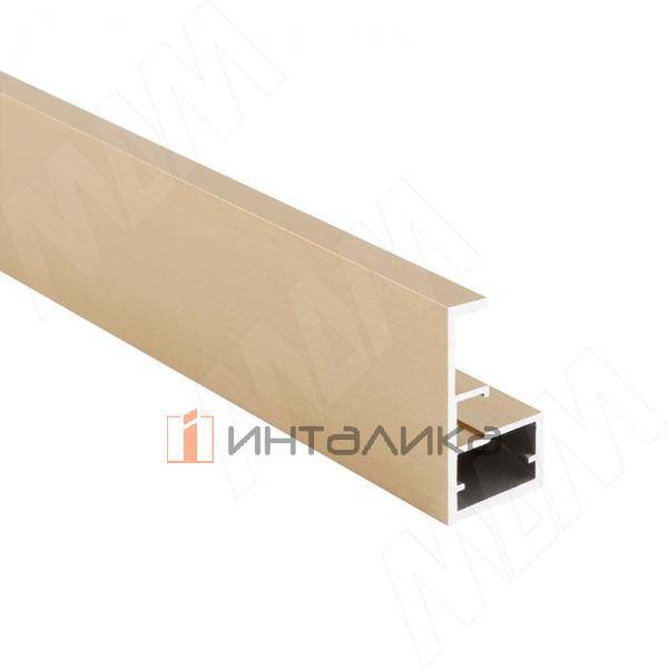 LINEA Профиль рамочный узкий, с интегрированной ручкой, золото брашированное (анод), L-5400 – 1