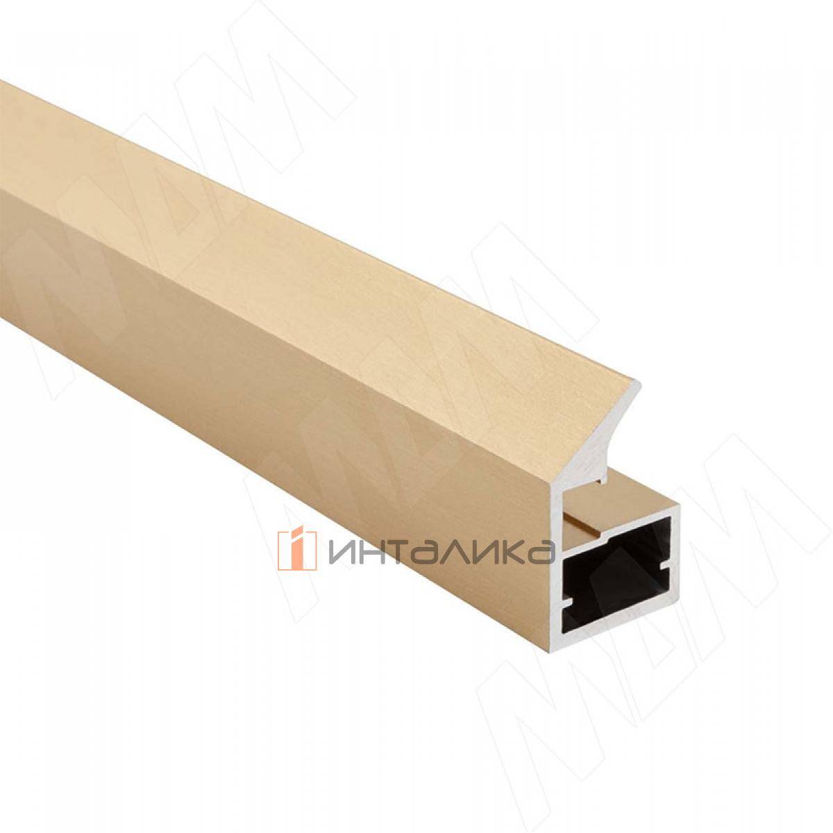 LINEA Профиль рамочный узкий, с наклонной ручкой, золото брашированное (анод), L-2700