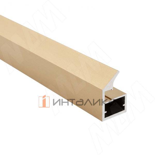 LINEA Профиль рамочный узкий, с наклонной ручкой, золото брашированное (анод), L-5400 – 1
