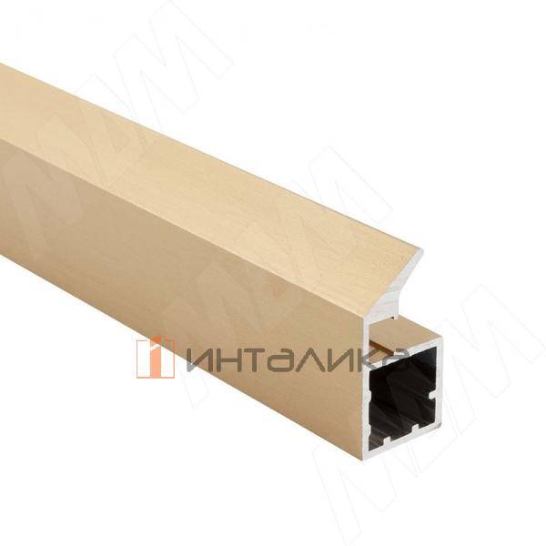 SECRET Профиль рамочный узкий, с наклонной ручкой, золото брашированное (анод), L-5400 – 1