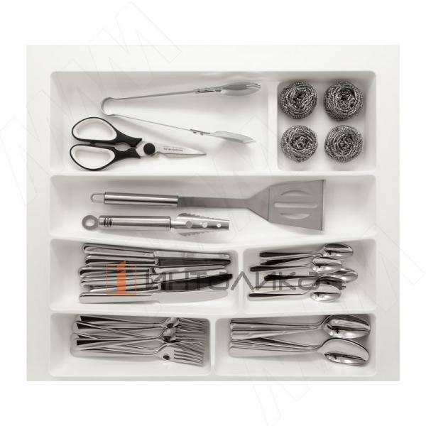 Лоток кухонный универсальный, для ящика с фасадом 600 мм, белый матовый – 2