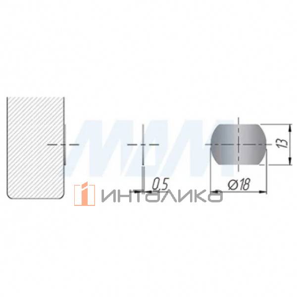 K-PUSH TECH ответная планка металлическая 18х13, никель – 3