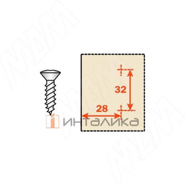 Установочная площадка, Т-образная, под саморез (9мм) – 2
