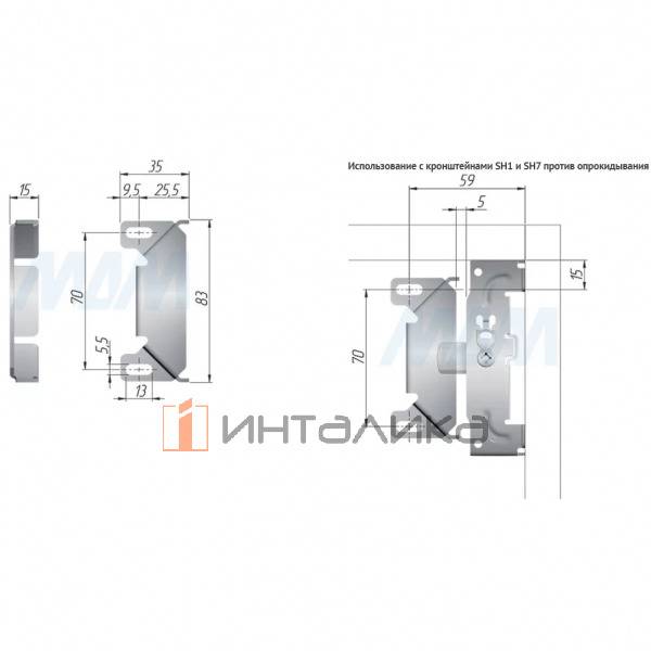 SH Планка для кронштейна против опрокидывания – 4