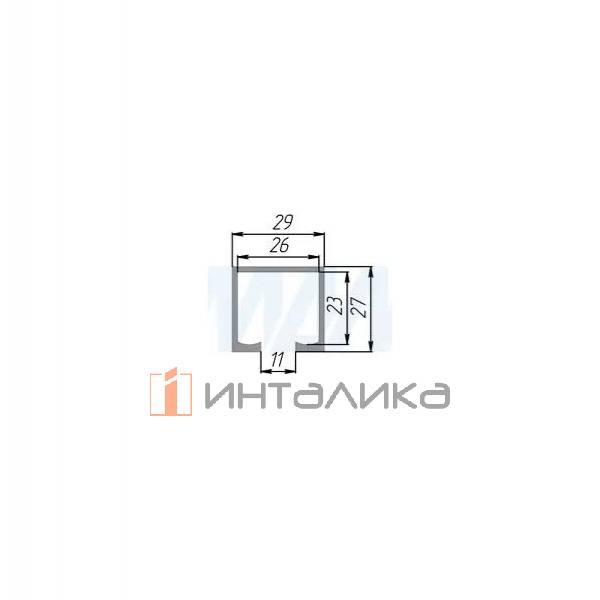 STANDART Направляющая верхняя, серебро, L-3000 – 2