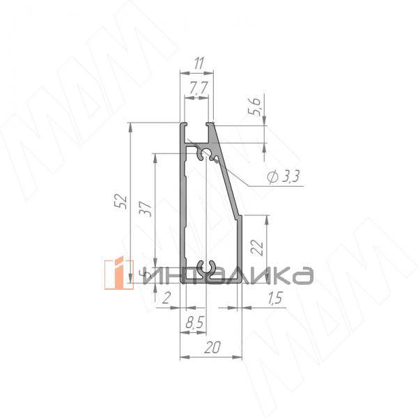 IRIS Широкий рамочный профиль, серебро, L-6000 – 3