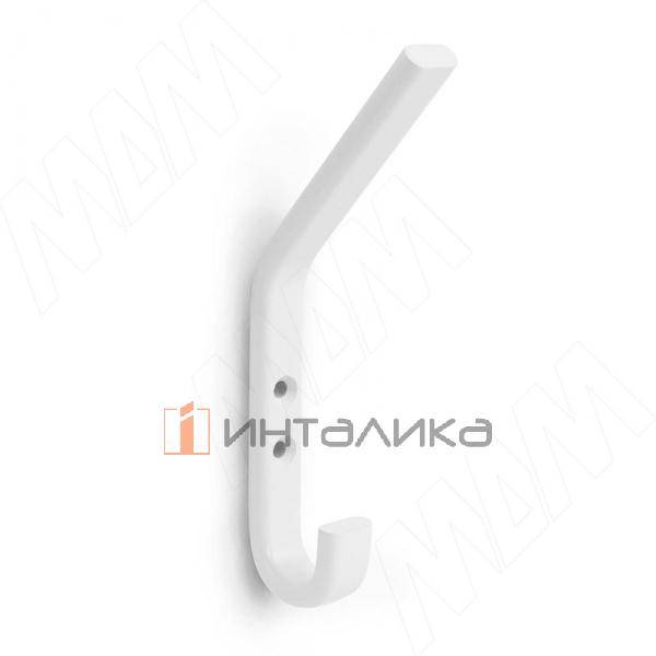 Крючок двухрожковый белый матовый – 1