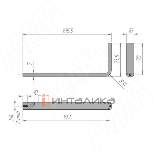 Кронштейн для вешалки графит – 2