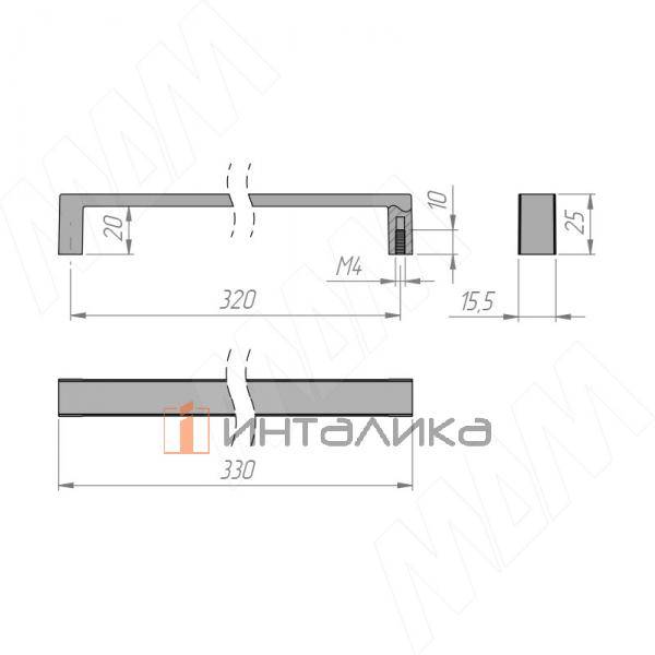 Ручка-скоба 320мм черный матовый – 3