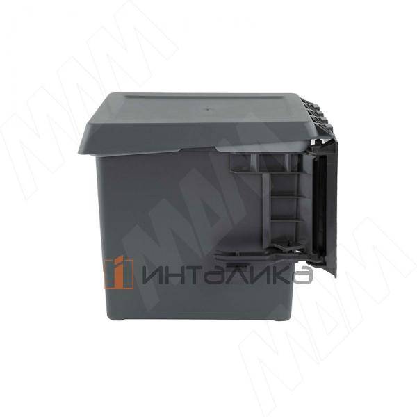 SWING 2.0 Ведро для мусора подвесное 15л с крышкой, с крепежом, цвет серый RAL7042 – 2