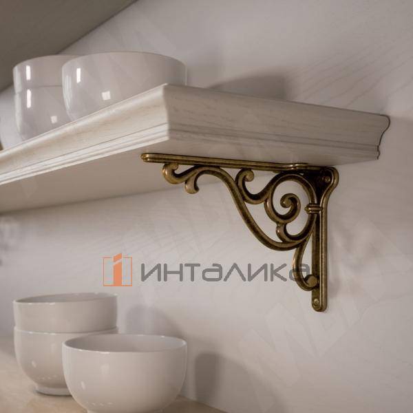 ROME Менсолодержатель для деревянных полок L-200 мм, золото темное – 2