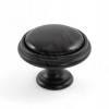Превью Ручка-кнопка D35мм черный матовый/керамика черная глянец – 1