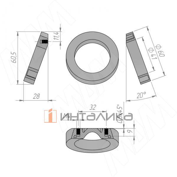 Ручка-скоба 32мм хром – 3