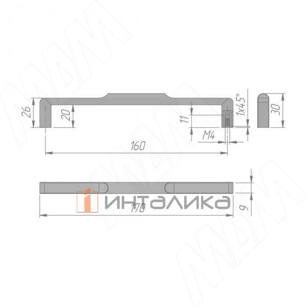 Ручка-скоба 160мм бронза alucover – 3