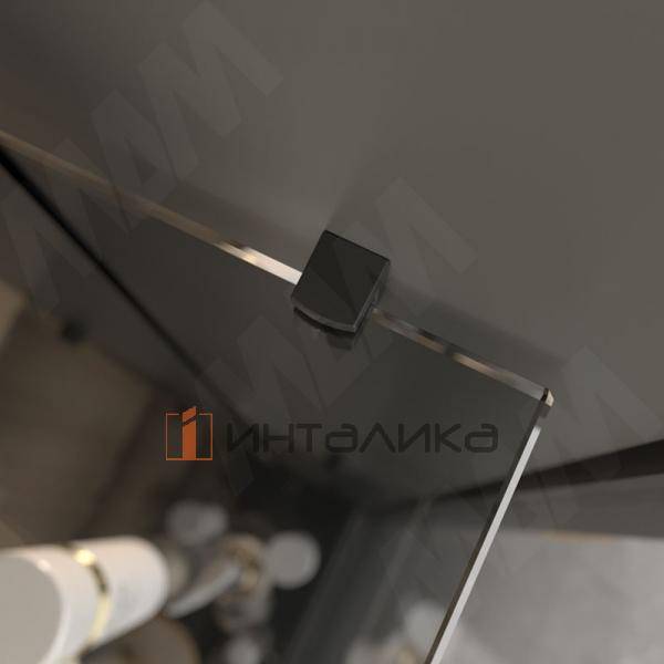 KOSMO полкодержатель для стеклянных полок толщиной 5-6 мм, со штоком, антрацит – 4