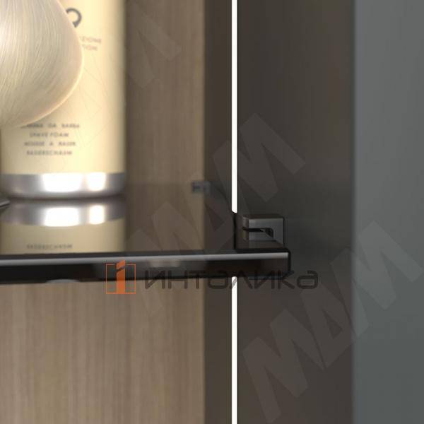 KOSMO полкодержатель для стеклянных полок толщиной 5-6 мм, со штоком, антрацит – 2