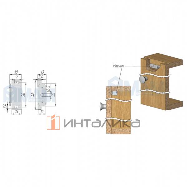 Магнит светло-коричневый – 2