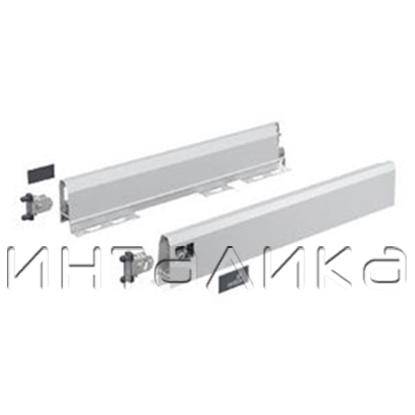 Комплект боковин с заглушками и креплением фасада HETTICH для ArciTech, NL650, H94, серебристый – 1