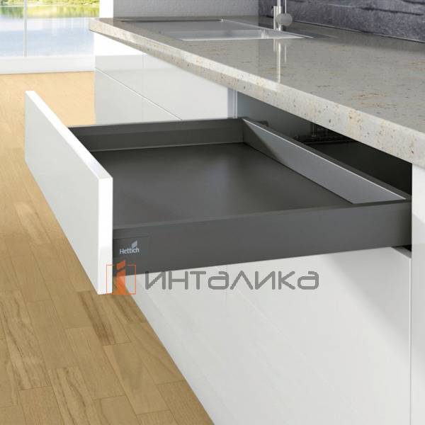 Набор фурнитуры без направляющих HETTICH для ArciTech, NL500, H78, антрацит – 2