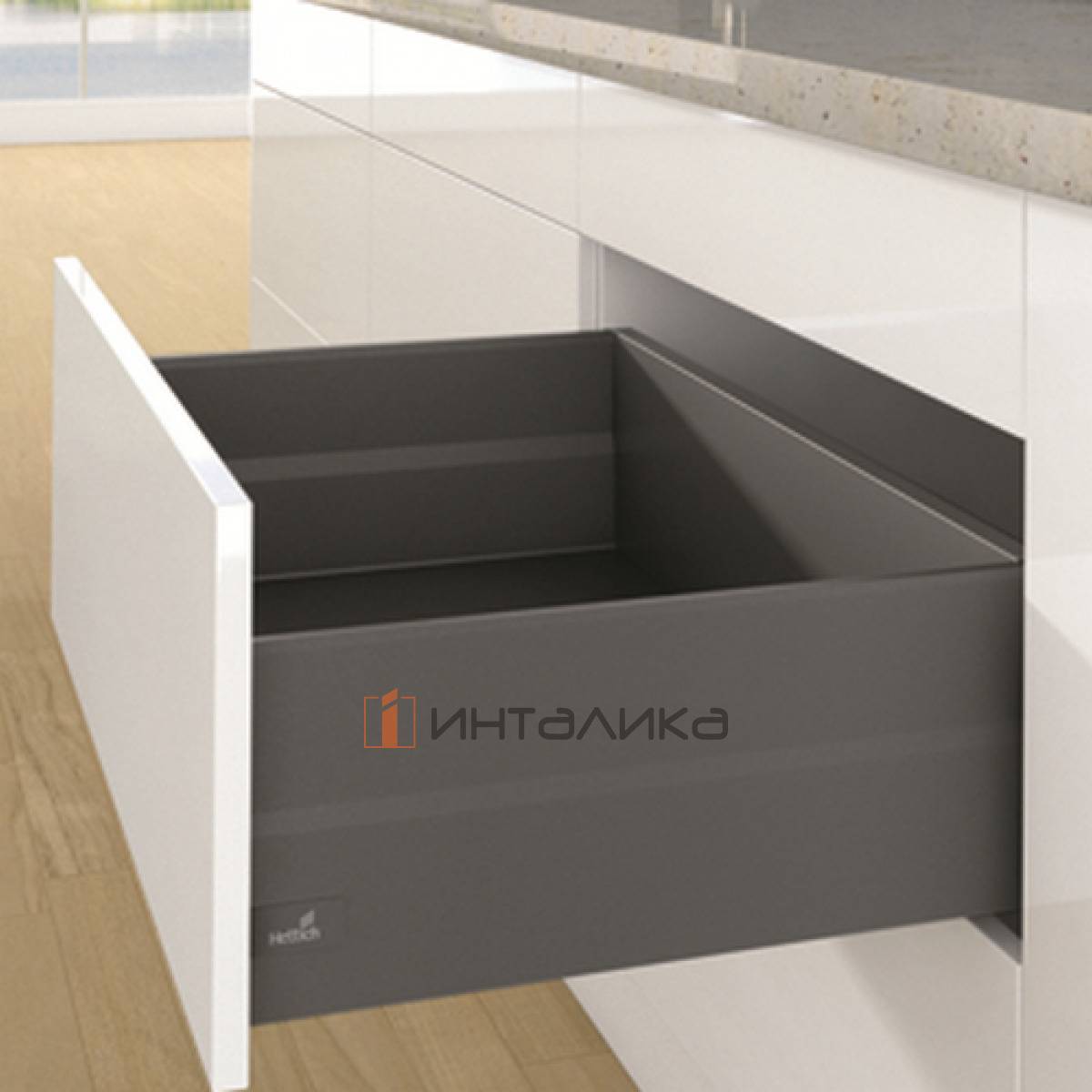 Набор фурнитуры без направляющих HETTICH для ArciTech с TopSide, NL650, H126/218, антрацит