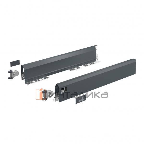 Комплект боковин с заглушками и креплением фасада HETTICH для ArciTech, NL270, H94, антрацит – 1