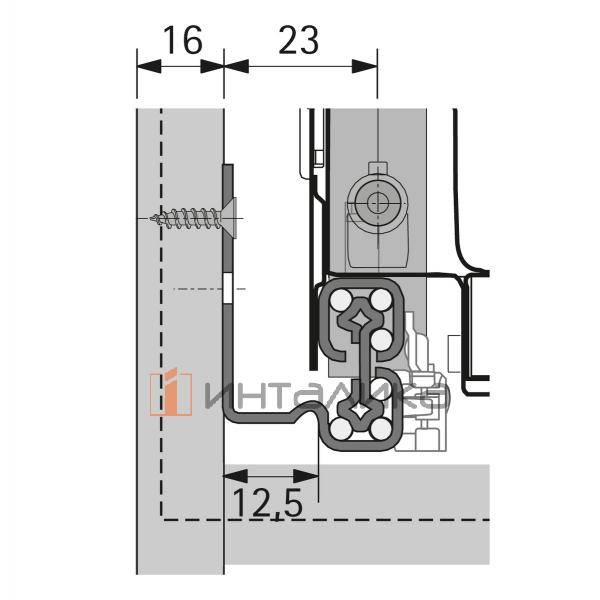 Направляющие HETTICH Quadro V6+ SS, NL420, G50, Innotech Atira, EB 12,5, (16) – 2