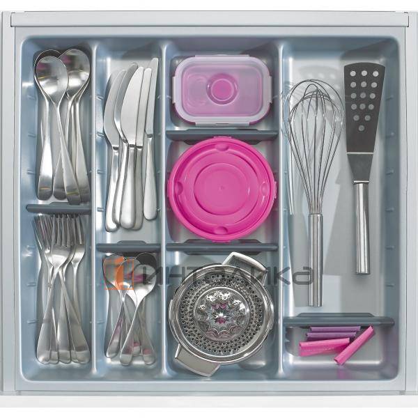 Организация HETTICH OrgaTray 570, NL500, KB900, пластик, для ArciTech, серебристый – 3