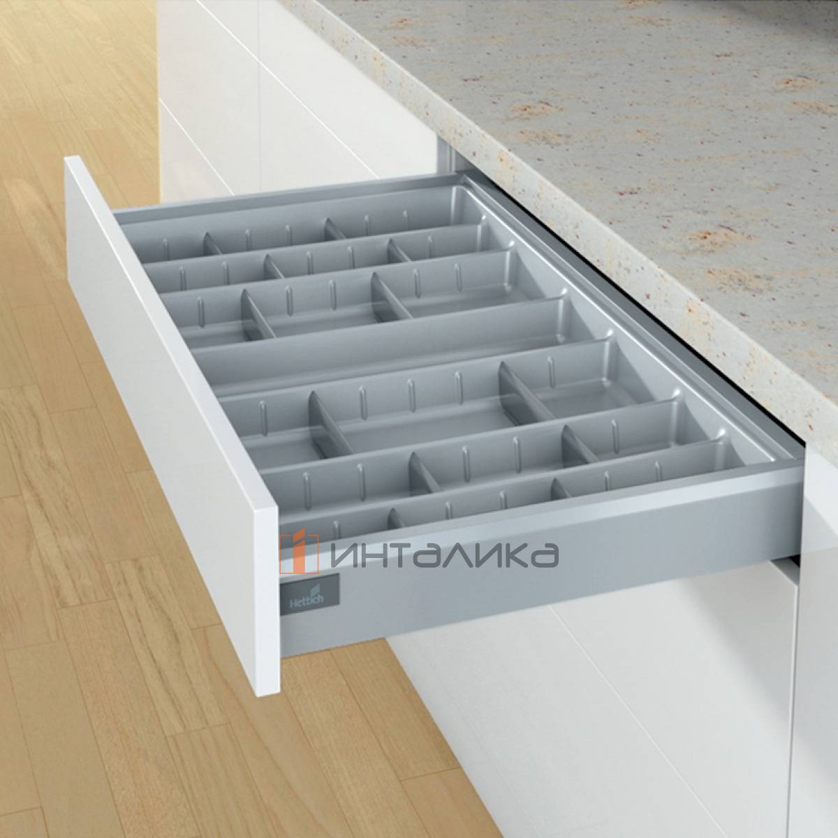 Организация HETTICH OrgaTray 570, NL500, KB400, пластик, для ArciTech, серебристый