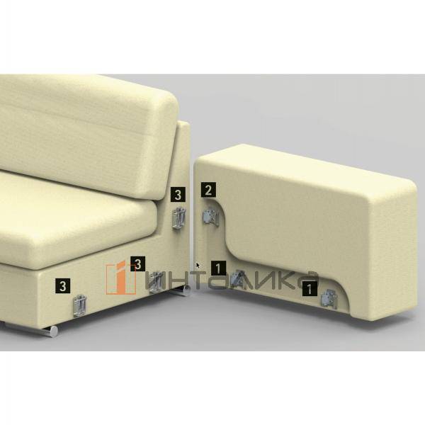 Соединительная фурнитура HETTICH для элементов мягкой мебели, опорная деталь CoFix M – 4