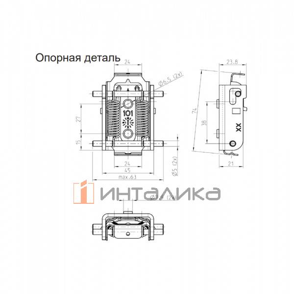 Соединительная фурнитура HETTICH для элементов мягкой мебели, опорная деталь CoFix M – 2