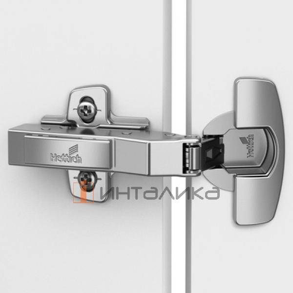 Петля HETTICH Sensys 8639i W20 (B6,5) 95°, ТФ 15-28, накладная, с доводчиком TH53 Ø35, никель – 5