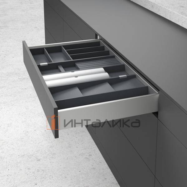 Держатель специй HETTICH OrgaTray 270, с лотком, NL450, 150х43х423, антрацит, лакированный бук – 2