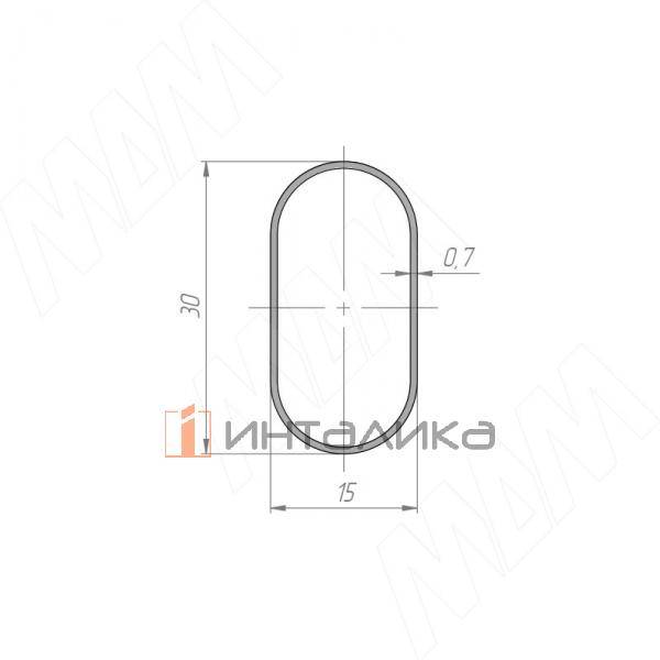 Труба овальная 15х30, черный, L-3000 – 7
