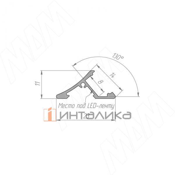 Профиль SM5, накладной, черный, 23х11мм, L-3000 – 5
