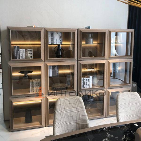 Профиль GL1 для торцевой подсветки стеклянной полки 4-8 мм, накладной, белый матовый, 23х12мм, L2000 – 3