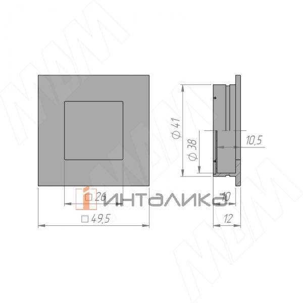 Ручка-раковина D41мм черный матовый – 3