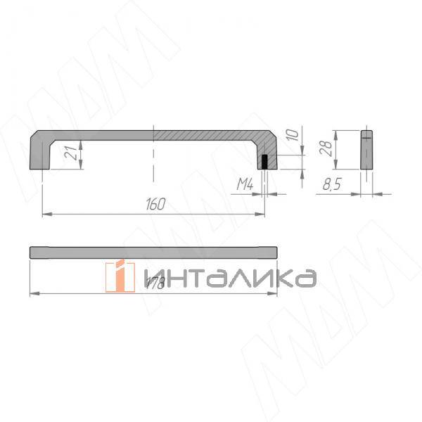 CAMPANA Ручка-скоба 160мм черный матовый – 4