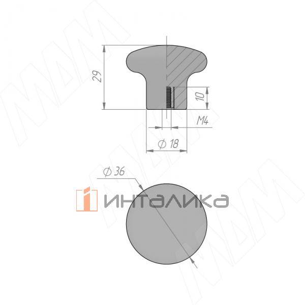 Ручка-кнопка керамика белая – 3
