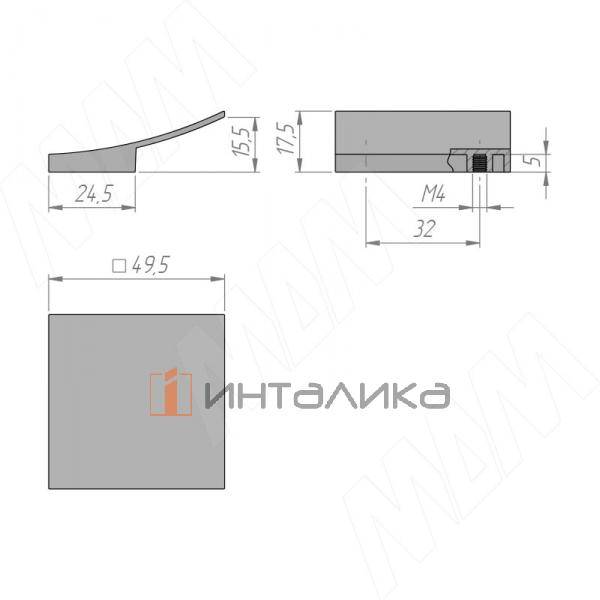 SKA Ручка-кнопка 32мм белый матовый – 2