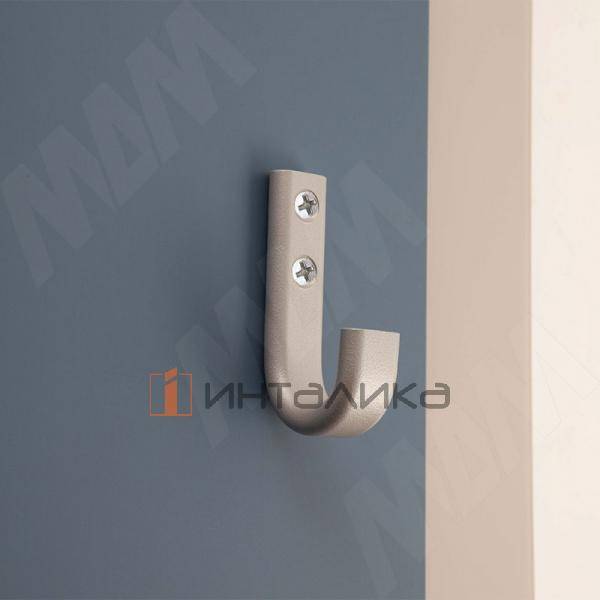 Крючок однорожковый хром матовый – 2