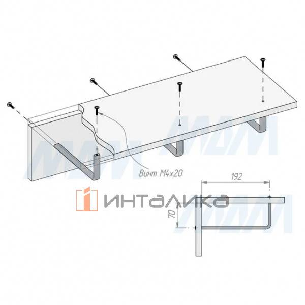 Кронштейн для вешалки черный матовый – 3