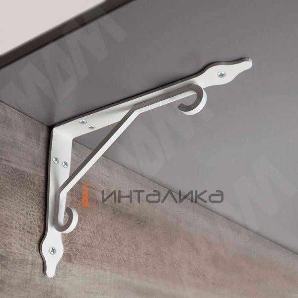 MARSEILLES Менсолодержатель для деревянных полок L-200 мм, белый муар – 2