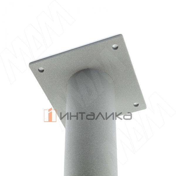 Левадия опора для стола круглая D51, H1103+18 мм, хром матовый (RAL 9006, муар) – 3