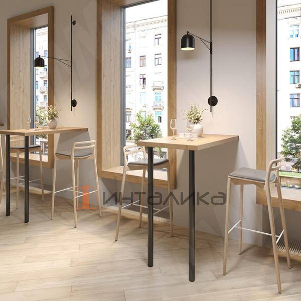 Левадия опора для стола круглая D51, H1103+18 мм, черный (RAL 9005, муар) – 5