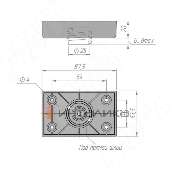 Опора декоративная Н20+8мм графит (ADJ1.020.GR) – 3