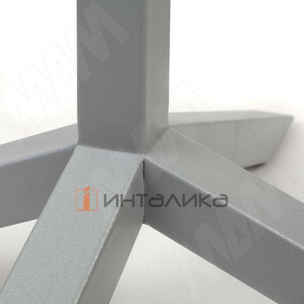 Алмада подстолье 680х680, H730+10мм, хром матовый (RAL 9006, муар) – 3