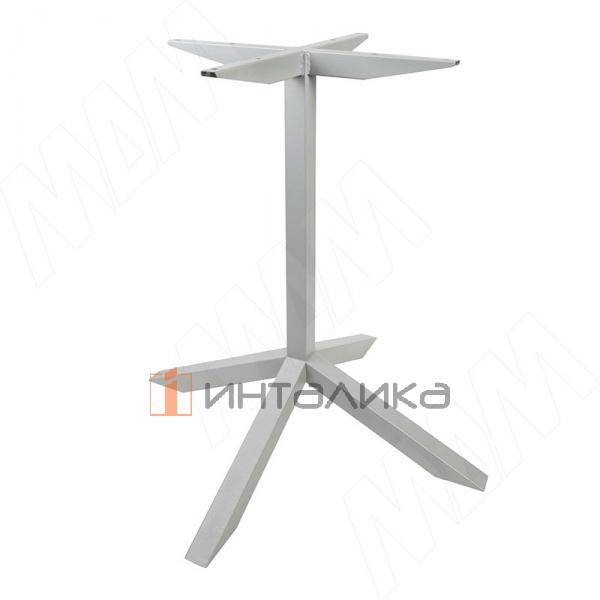 Алмада подстолье 680х680, H730+10мм, хром матовый (RAL 9006, муар) – 2