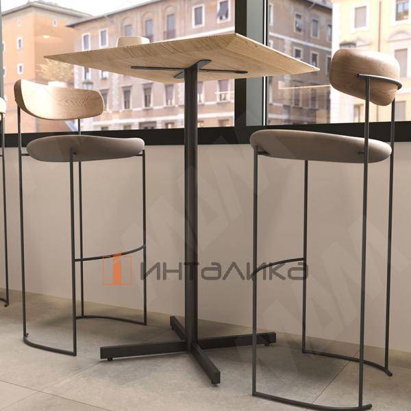 Амадора подстолье 700х700, H1100+5мм, черный (RAL 9005, муар) – 3