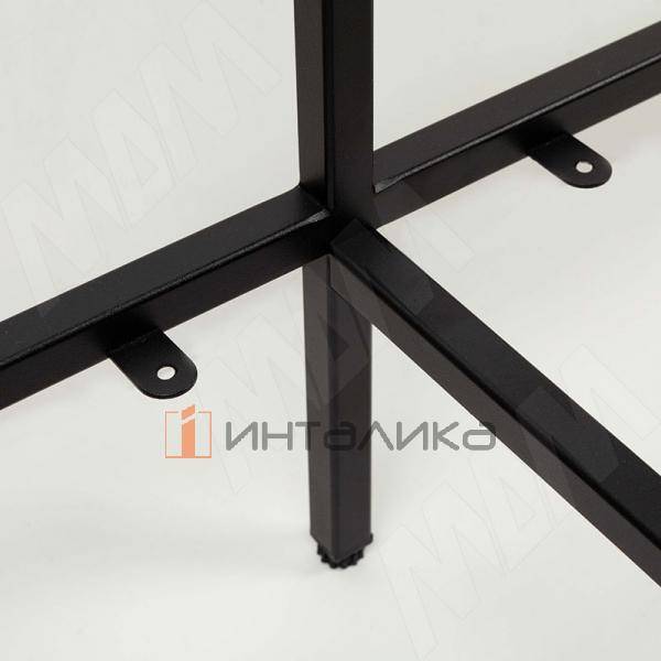 Металлокаркас-тумба напольная для ТВ 1200x450x450мм, черный (RAL 9005, муар) – 2