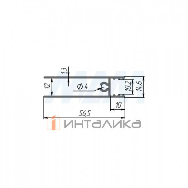 INTEGRO Горизонтальный профиль нижний золото матовое, L-6000 – 2